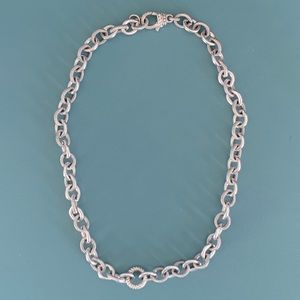 Judith Ripka Heavy Sterling Silver Rolo Link 20” Chain